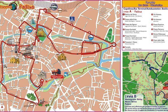 City Sightseeing Padua Hop-On Hop-Off Bus Tour - Practical Tips So You Don’t Lose Time at Stops