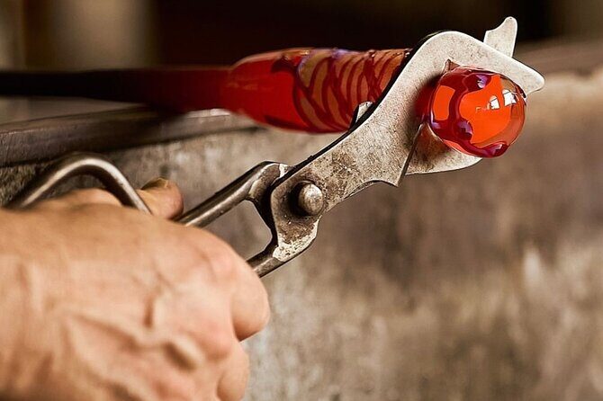 Glass Blowing Demonstration : pickup by wood boat Taxi + local guide - The Demonstration: Seeing Molten Glass Become Real Objects