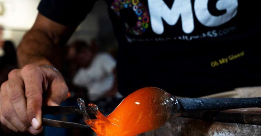 Glass Blowing Show Visit Murano Glass Factory & Showroom OMG - Getting there from Venice: water taxi is an option