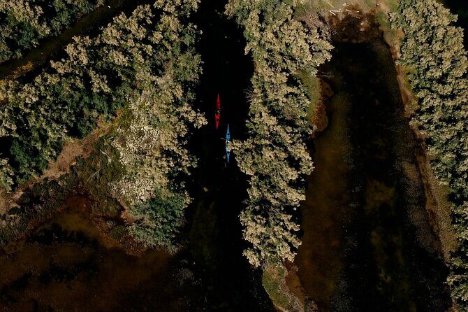 Guided excursion for small groups by kayak in Valle da Pesca - How the guide helps first-time paddlers