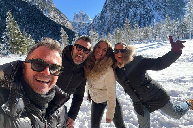 Private Dolomites Winter Day Tour from Venice - Lago d’Antorno: a frozen lake surrounded by snow