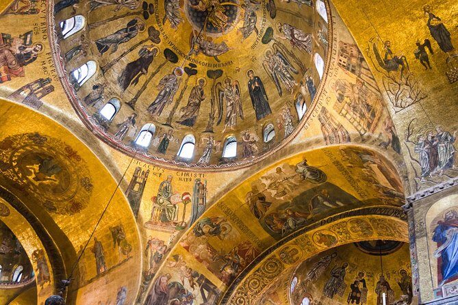 Private Venice City Tour and Gondola Ride - Basilica di San Marco in about 30 minutes: stunning mosaics, but dress and bag rules can catch you