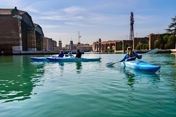 Venice Beginner's Kayak Tour: train & visit the Medieval Arsenal - Stop 2 in Castello: Lagoon kayaking to Arsenale di Venezia