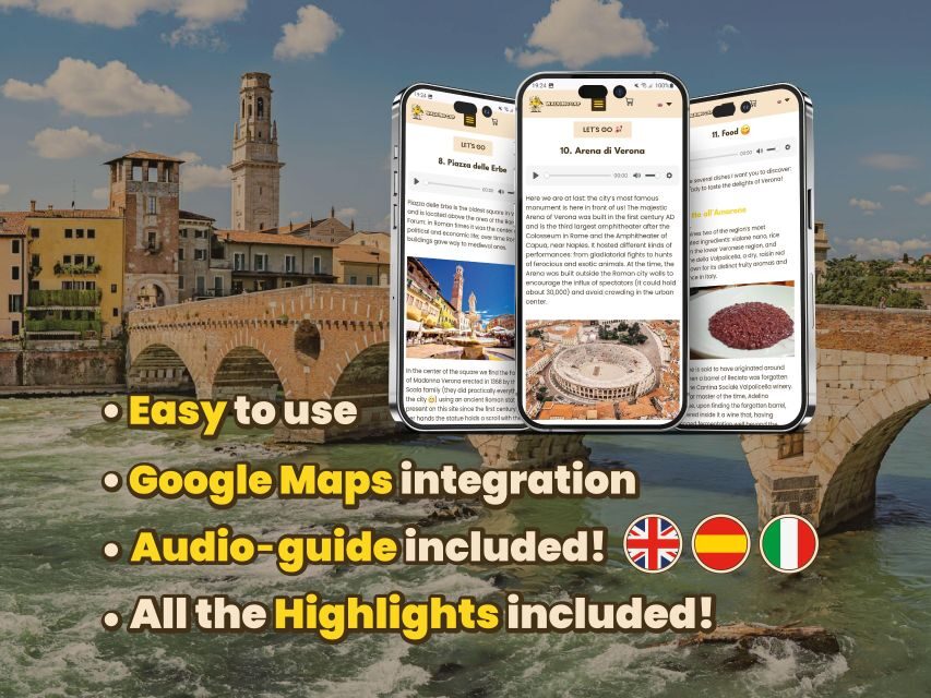 Verona: Digital Guide made by a Local for your walking tour - How the audio and text guide you (and help you stay oriented)