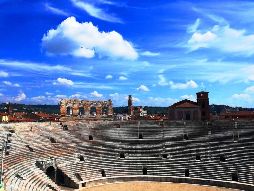 Verona: the Arena at the Gladiators' time - Taking a seat on the stone steps and enjoying the extra time